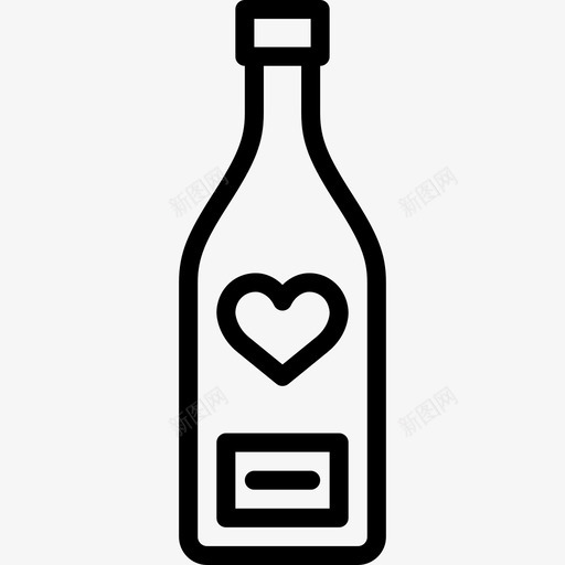 酒瓶浪漫生活方式8直线型图标svg_新图网 https://ixintu.com 浪漫生活方式8 直线型 酒瓶