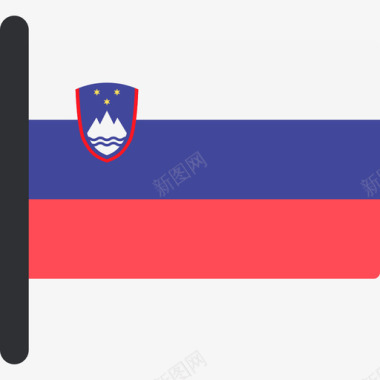 斯洛文尼亚国际国旗5桅杆图标图标