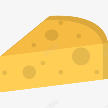奶酪食品22扁平图标图标