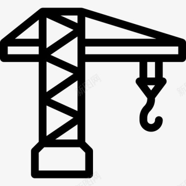 起重机建筑业直线起重机图标图标