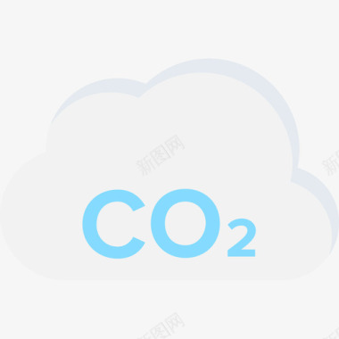二氧化碳工业3平坦图标图标