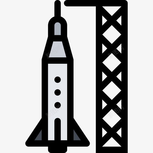 火箭发射太空与科学2彩色图标svg_新图网 https://ixintu.com 太空与科学2 彩色 火箭发射