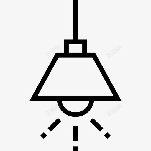 灯建筑结构3线性图标svg_新图网 https://ixintu.com 建筑结构3 灯 线性