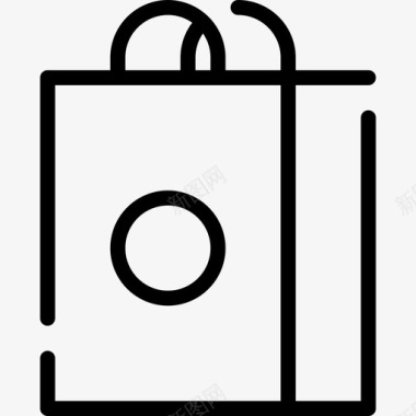 购物袋超市7直线型图标图标