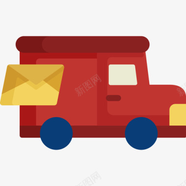 邮递邮局3扁平图标图标