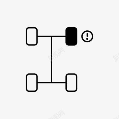 车轮报警汽车仪表板图标图标