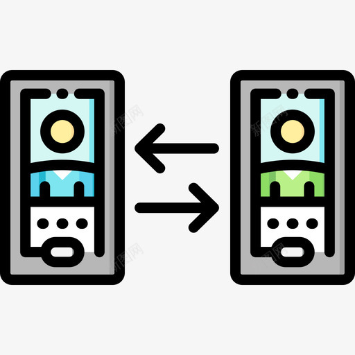 电话对话资产2线性颜色图标svg_新图网 https://ixintu.com 对话资产2 电话 线性颜色