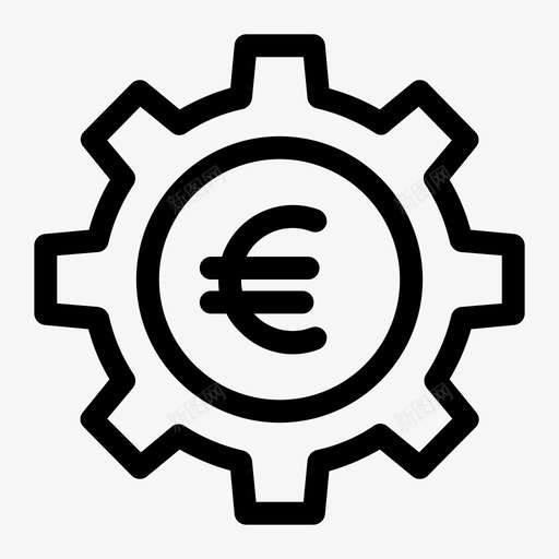 cog欧元设置图标svg_新图网 https://ixintu.com cog 欧元 设置 银行金融