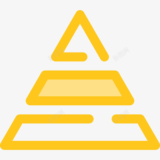 金字塔员工组织3黄色图标svg_新图网 https://ixintu.com 员工组织3 金字塔 黄色
