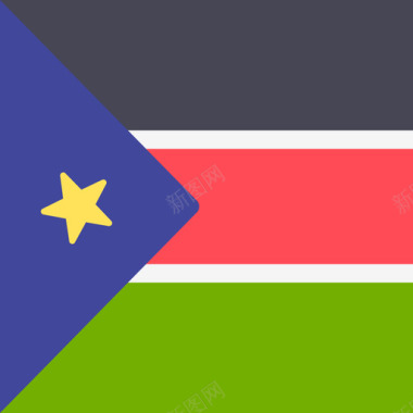 南苏丹国际旗帜4广场图标图标