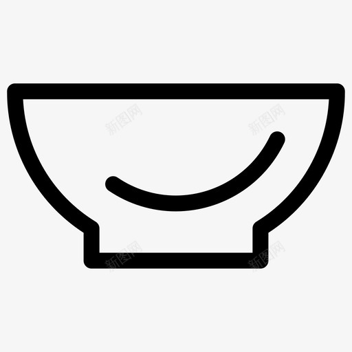 碗盘子厨房用具图标svg_新图网 https://ixintu.com 厨房用具 最小线食品图标 盘子 碗 餐具