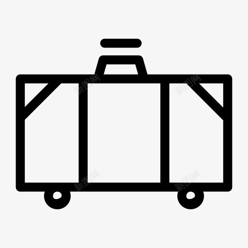 行李包公文包图标svg_新图网 https://ixintu.com 假日线路图标 公文包 包 旅行 行李