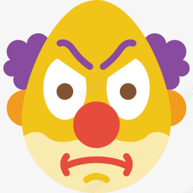 小丑表情5平淡图标图标