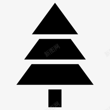 树圣诞树绿色图标图标