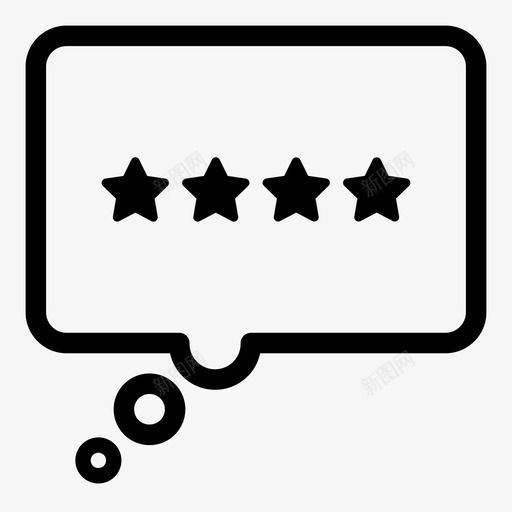 四星评价排名图标svg_新图网 https://ixintu.com 四星 思考 排名 评价 评分
