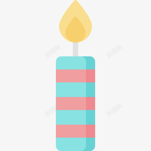 蜡烛生日平的图标svg_新图网 https://ixintu.com 平的 生日 蜡烛