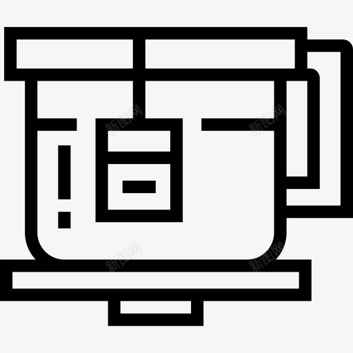 茶杯咖啡厅12号直线型图标svg_新图网 https://ixintu.com 咖啡厅12号 直线型 茶杯