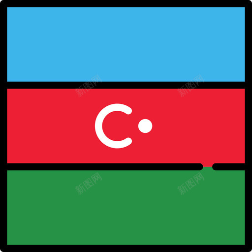 阿塞拜疆国旗收藏3广场图标svg_新图网 https://ixintu.com 国旗收藏3 广场 阿塞拜疆