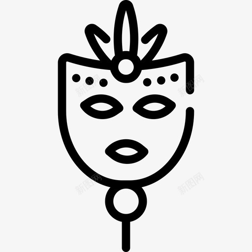 面具mardigras4线状图标svg_新图网 https://ixintu.com mardigras4 线状 面具