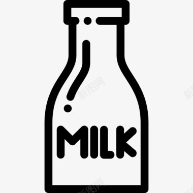 牛奶健康食品9直系图标图标
