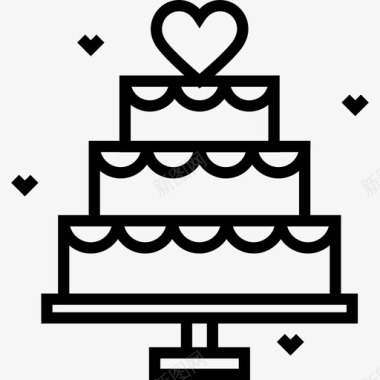 婚礼蛋糕婚礼18直系图标图标