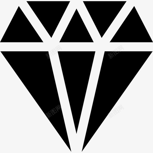 钻石时髦风格5填充图标svg_新图网 https://ixintu.com 填充 时髦风格5 钻石