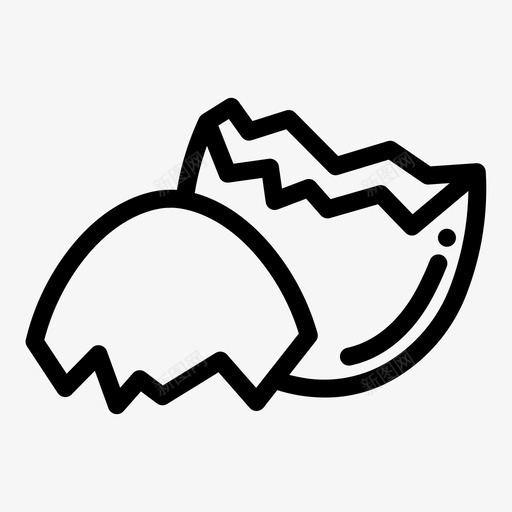 破碎鸡蛋蛋壳图标svg_新图网 https://ixintu.com 无 破碎 空 蛋壳 食物 鸡蛋