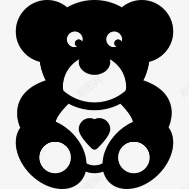 泰迪熊婴儿2填充图标图标
