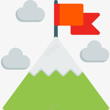 山地冒险运动9平坦图标图标
