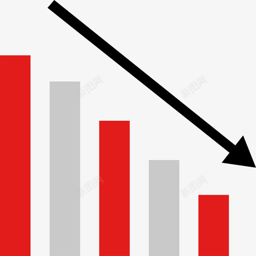 统计信息图形红色2平坦图标svg_新图网 https://ixintu.com 信息图形红色2 平坦 统计