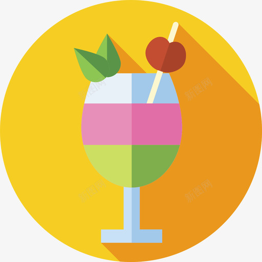 鸡尾酒夏季食品和饮料淡味图标svg_新图网 https://ixintu.com 夏季食品和饮料 淡味 鸡尾酒