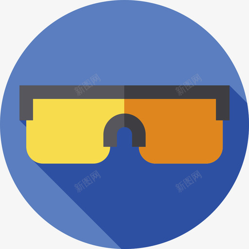 安全眼镜作业工具11扁平图标svg_新图网 https://ixintu.com 作业工具11 安全眼镜 扁平