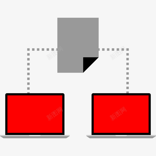 笔记本电脑网络10扁平图标svg_新图网 https://ixintu.com 扁平 笔记本电脑 网络10