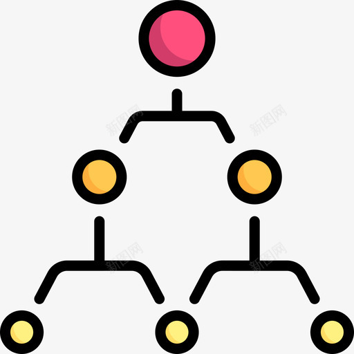 层次结构团队合作9线条色彩图标svg_新图网 https://ixintu.com 团队合作9 层次结构 线条色彩