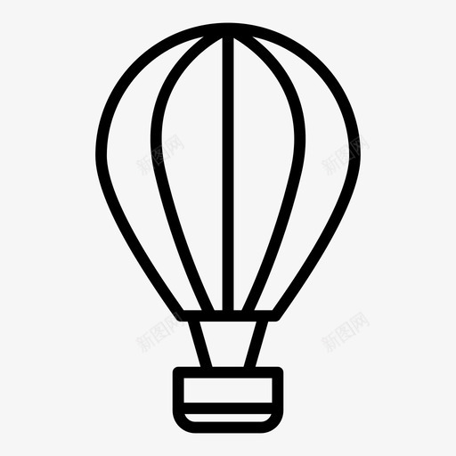 热气球冒险飞行图标svg_新图网 https://ixintu.com 冒险 旅行 热气球 运输 飞行