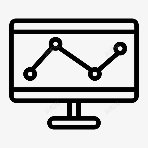 计算机图表演示图标svg_新图网 https://ixintu.com 图表 在线营销 演示 统计 计算机