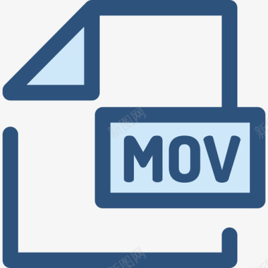 Mov文件和文件夹8蓝色图标图标