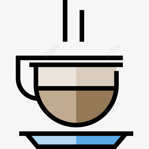 咖啡杯咖啡店元素2线性颜色图标svg_新图网 https://ixintu.com 咖啡店元素2 咖啡杯 线性颜色