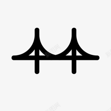桥梁建筑交叉图标图标