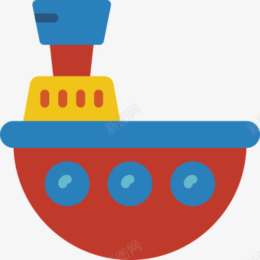船玩具13扁平图标图标