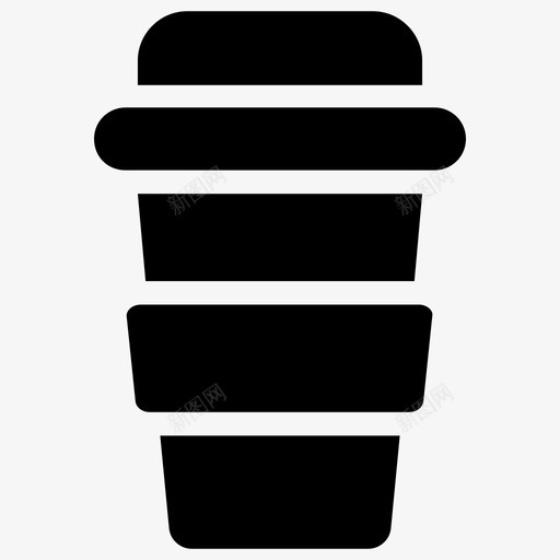 咖啡杯饮料容器一次性咖啡图标svg_新图网 https://ixintu.com 一次性咖啡 一次性玻璃 咖啡杯 塑料包装和一次性餐具字形图标 塑料玻璃 饮料容器
