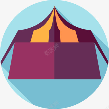 帐篷音乐节2公寓图标图标