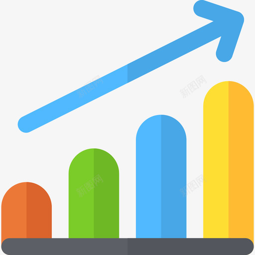 增长图表4持平图标svg_新图网 https://ixintu.com 图表4 增长 持平