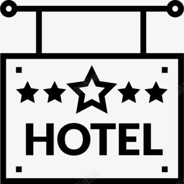 酒店36号酒店线性图标图标