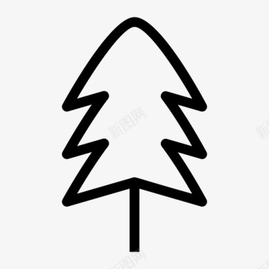 松树圣诞花园图标图标