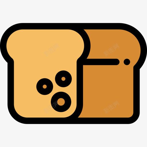 面包烧烤派对4原色图标svg_新图网 https://ixintu.com 原色 烧烤派对4 面包