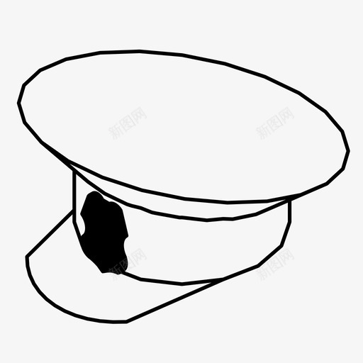 警察帽帽子服装图标svg_新图网 https://ixintu.com 头 帽子 时装 服装 警察帽