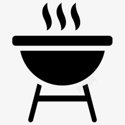 户外门烧烤木炭烧烤烹饪图标高清图片