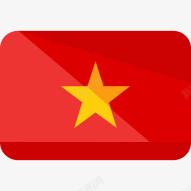 越南国旗2平坦图标图标