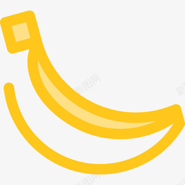 香蕉食品和餐厅7黄色图标图标